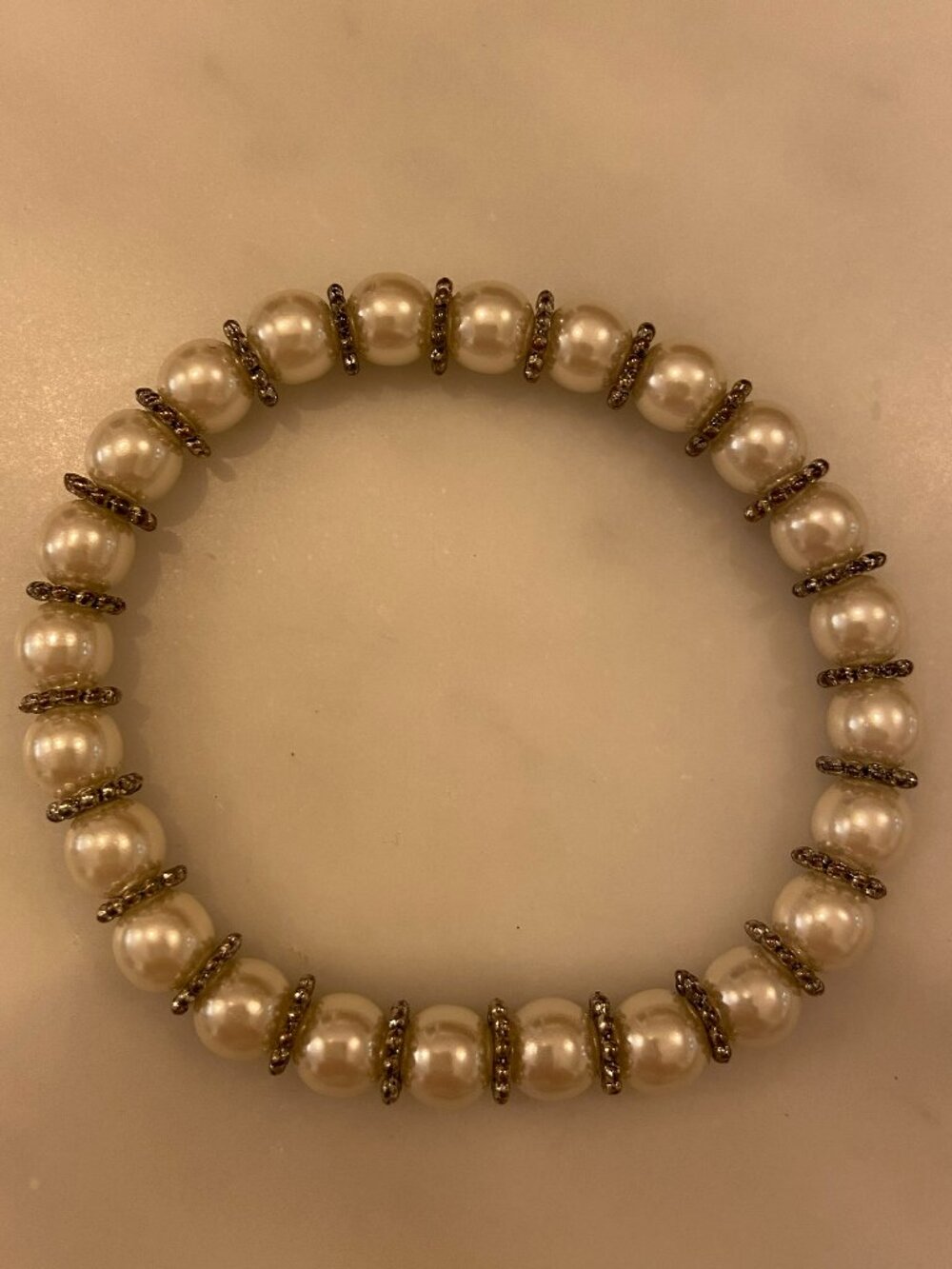 Pearl and Silver Bracelet